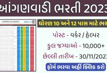 Gujarat Anganwadi Bharti 2023: